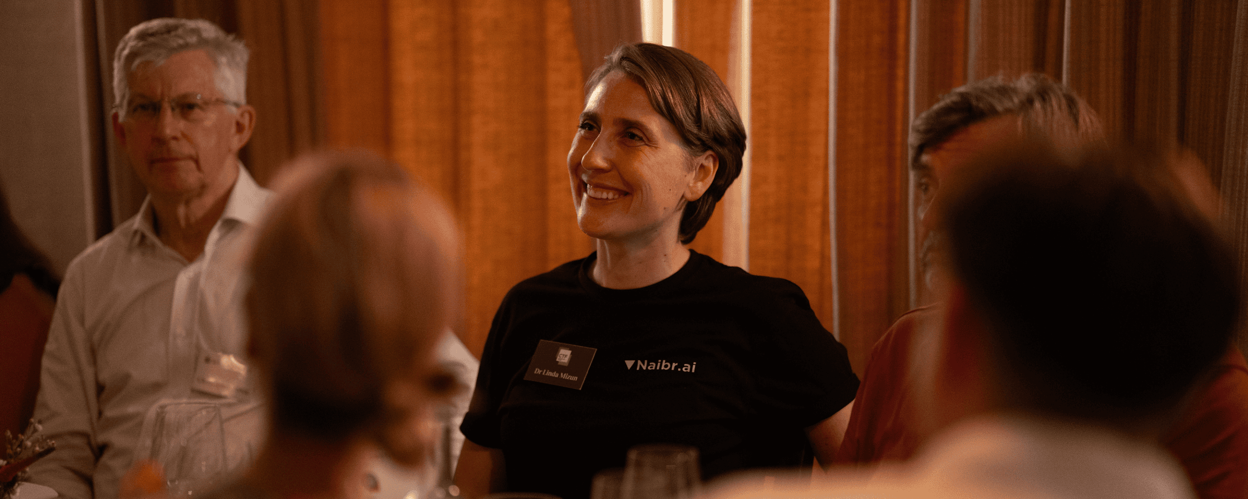 Guests sat down for dinner including Dr Linda Mizun
